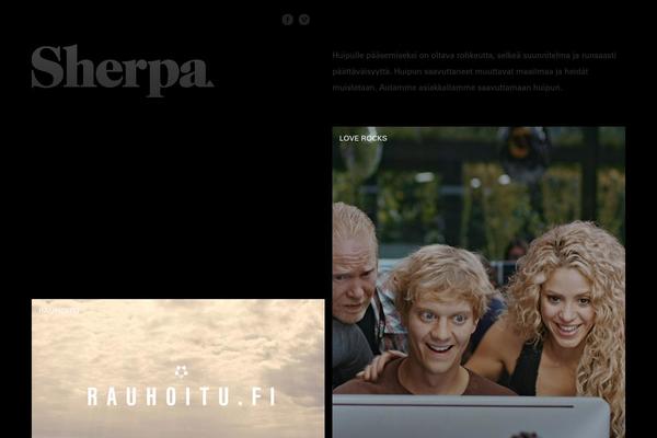 Sherpa theme site design template sample