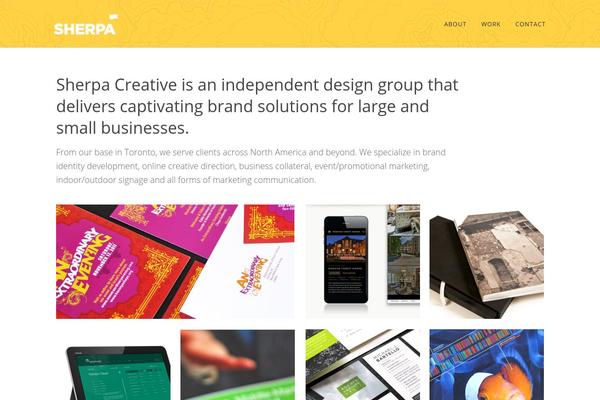 sherpacreative.com site used Sherpa