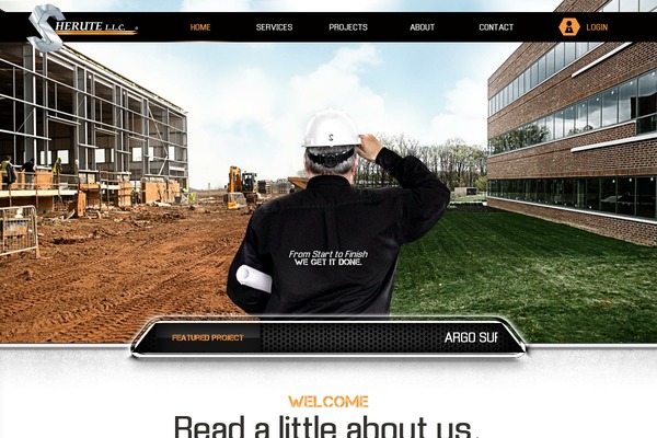 Industrial theme site design template sample