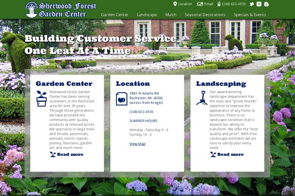Sherwood theme site design template sample