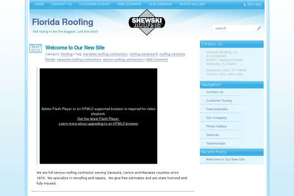 shewskiroofing.com site used Design Treatment
