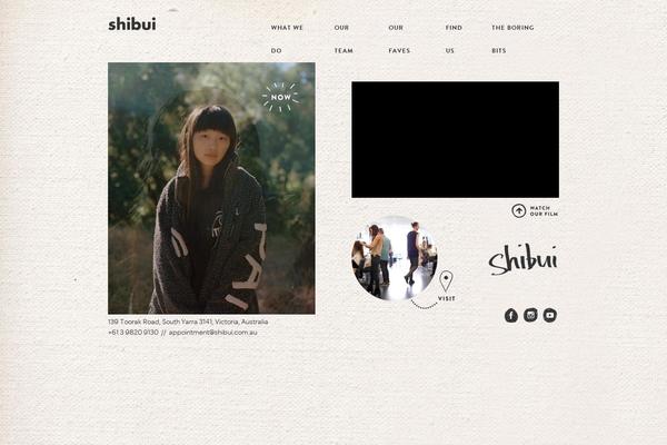 Shibui theme site design template sample