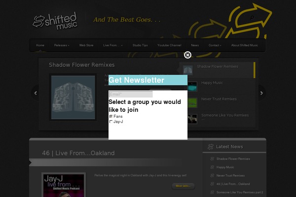 shiftedmusic.com site used Polished2