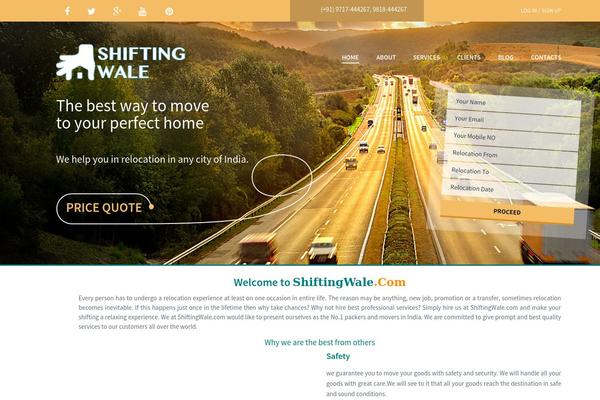 shiftingwale.com site used Mestro