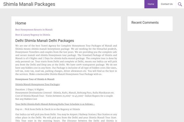 Radiate theme site design template sample
