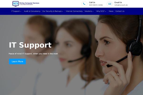 Scs theme site design template sample
