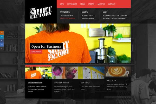 Coffee Shop theme site design template sample