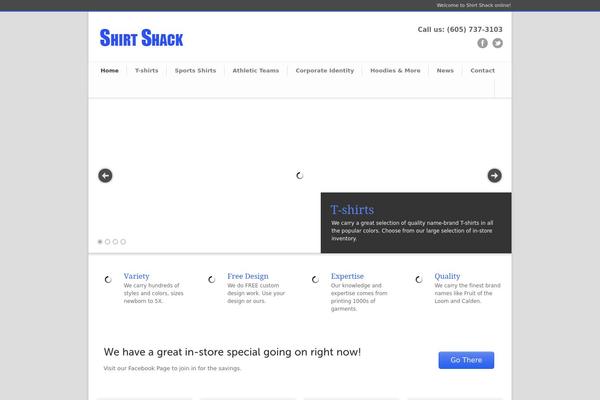 shirtshacksd.com site used Modernize V2.2.3
