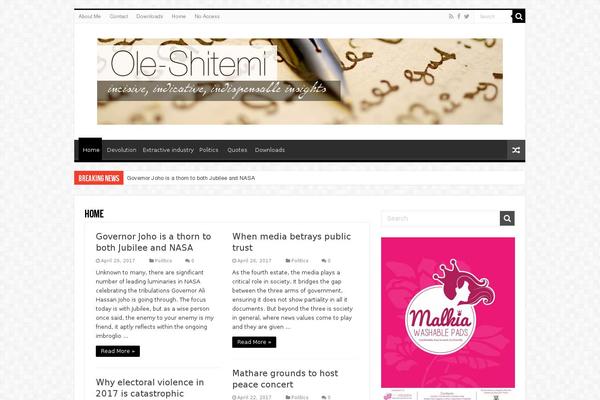 Sahifa theme site design template sample