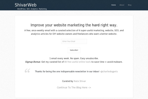 Site using Linkclicky plugin