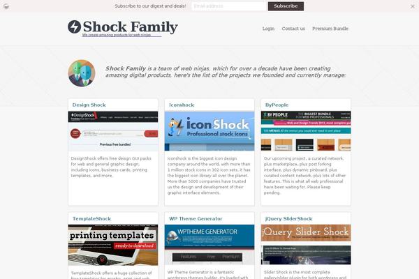 Shock theme websites examples