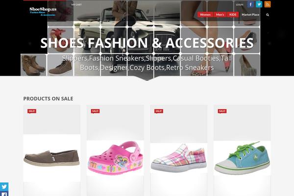 Shopping theme site design template sample