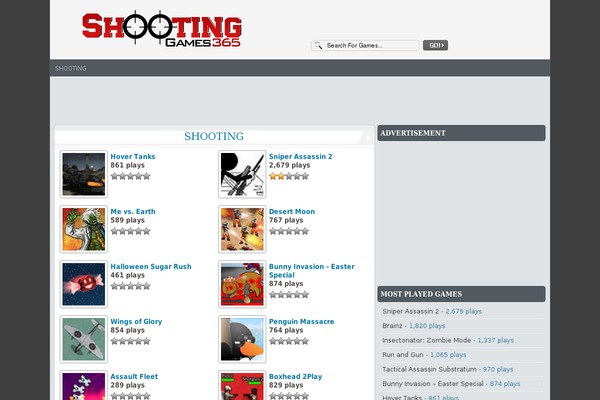 FunGames theme site design template sample