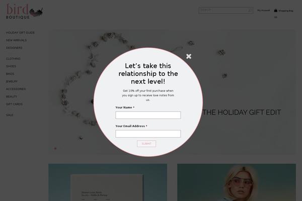 shopbirdboutique.com site used Bird