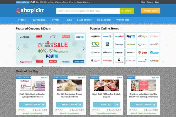 Flatter theme site design template sample