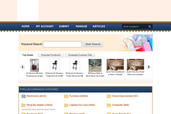 Comparisonpress theme site design template sample