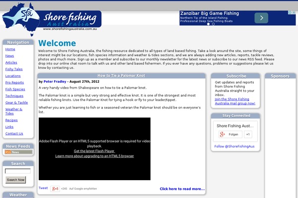 shorefishingaustralia.com.au site used Sfa