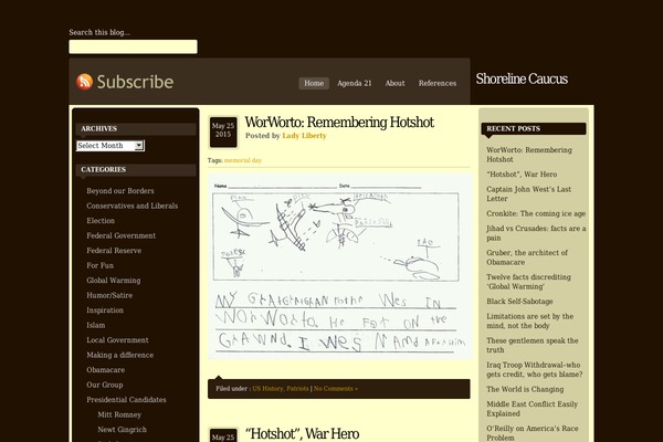 shorelinecaucus.com site used Chronicles