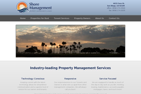 Shore theme site design template sample