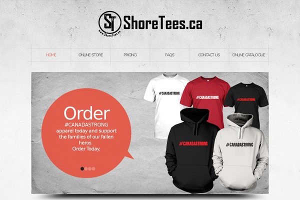 shoretees.ca site used Theme1525