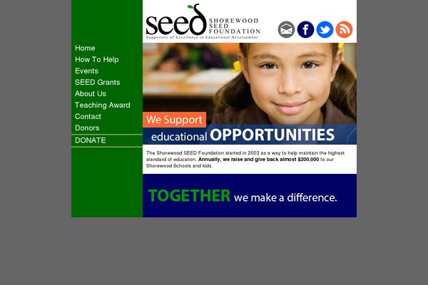 shorewoodseed.org site used Seed