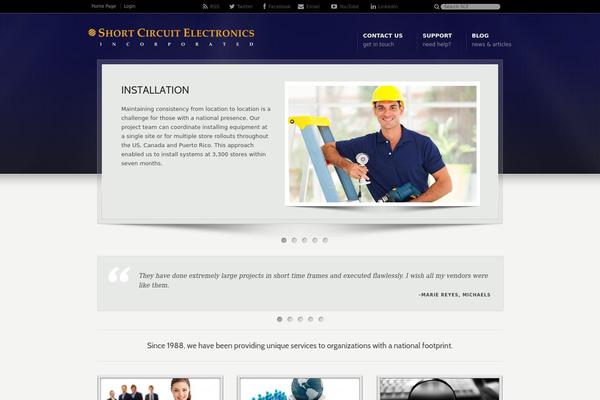 shortcircuitinc.com site used Skeleton-wp
