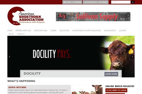 shorthorn.org site used Shorthorn