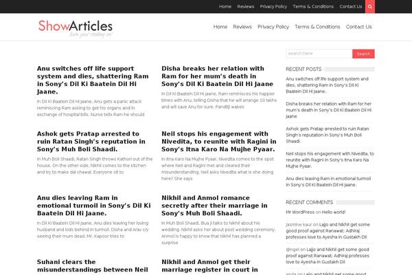 TrendyBlog theme site design template sample