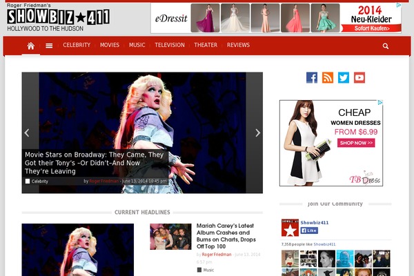 Magazin theme site design template sample