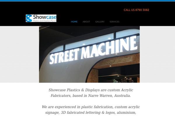 Showcase theme site design template sample