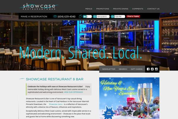 Showcase theme site design template sample