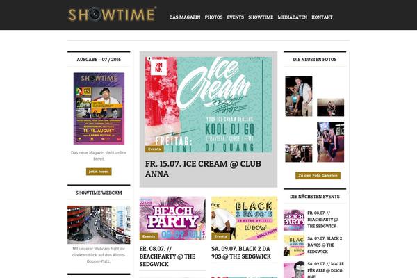 ShowTime theme site design template sample