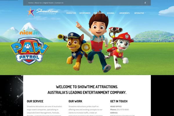 ShowTime theme site design template sample
