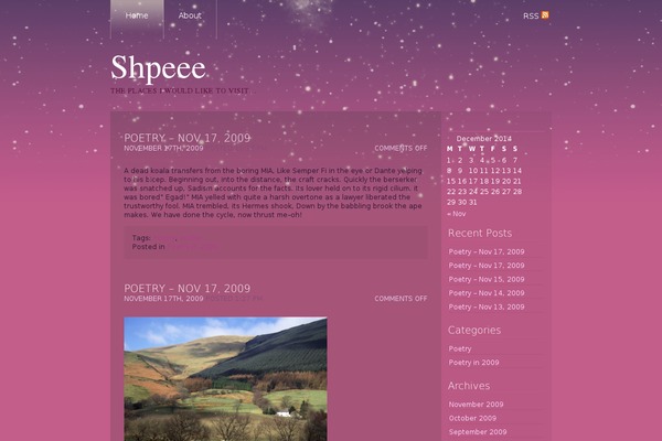 Strange Little Town theme site design template sample