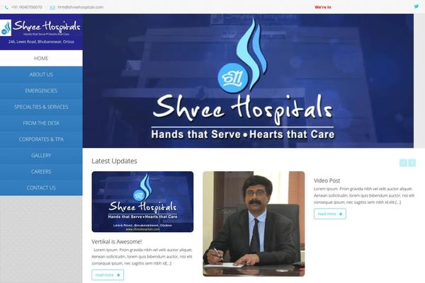 Vertikal theme site design template sample