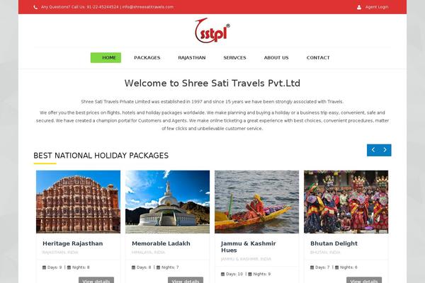 Trendy Travel theme site design template sample