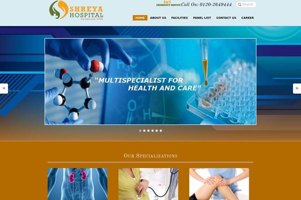 Ehealth theme site design template sample