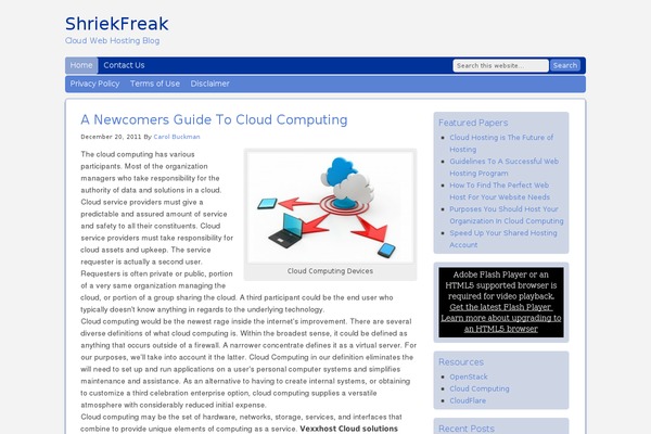 shriekfreak.com site used Autobahn