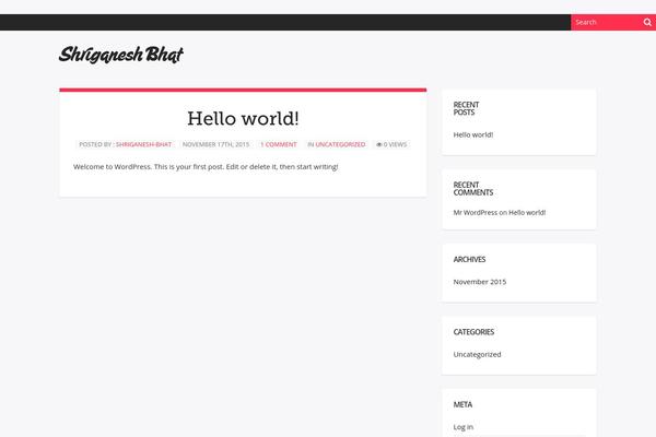 shriganeshbhat.com site used Shriganesh