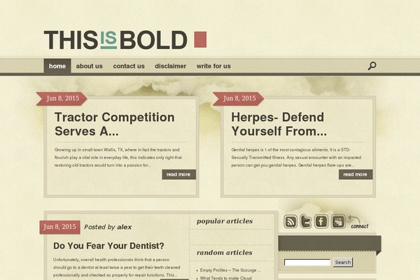 Bold theme site design template sample