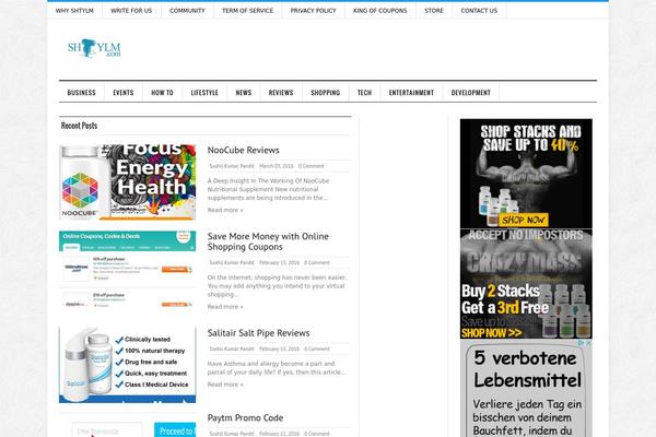Author theme site design template sample