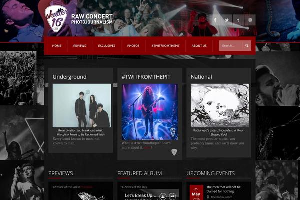 Sixteen theme site design template sample