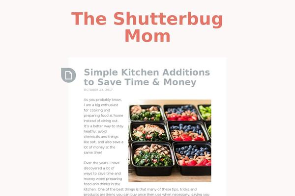 shutterbugmom.com site used Sobe