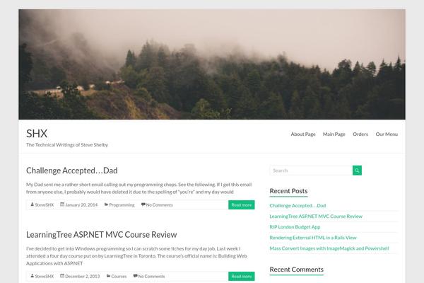 Spacious theme site design template sample