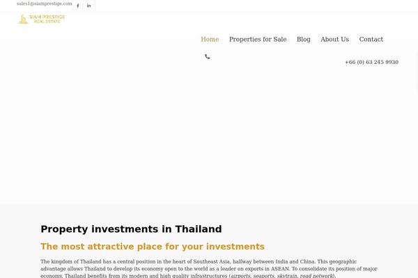 WP Residence theme site design template sample