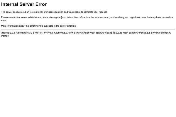sibirien.ru site used Dokumentation