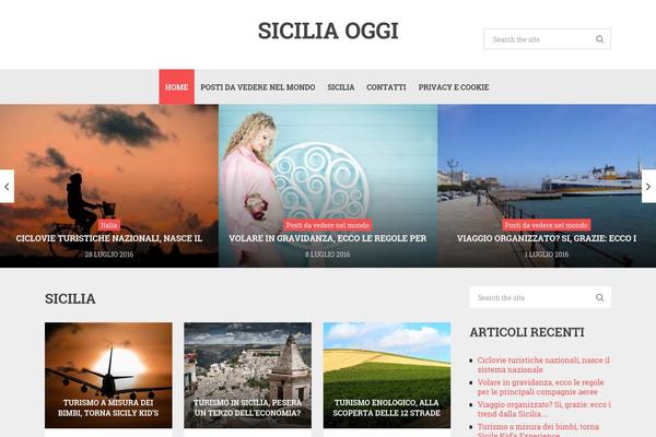 Magazine theme site design template sample