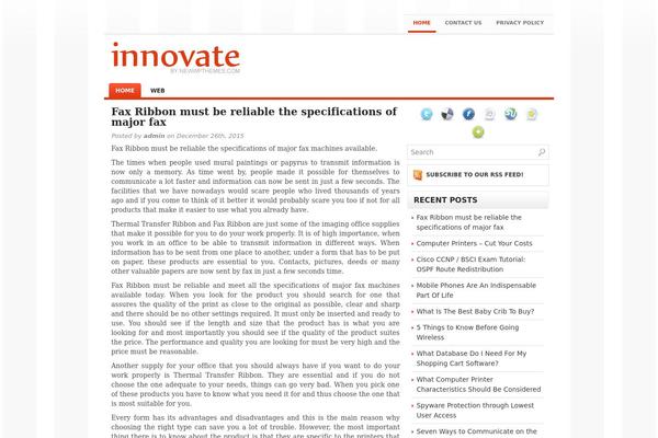 Innovate theme site design template sample