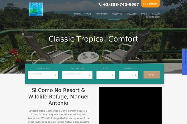 Site using Hoteller-elementor plugin
