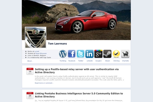ColdBlue theme site design template sample